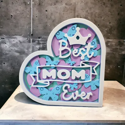 ¡La mejor mamá del mundo! Placa de Mandala en capas