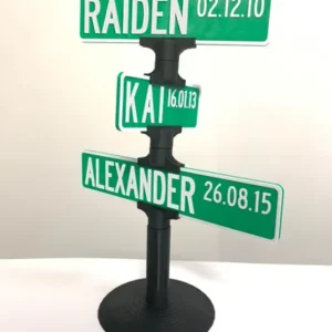 Señal de decoración de nombres de bebés para el cumpleaños