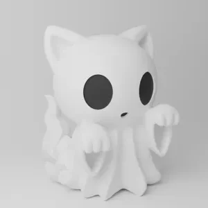 Gato fantasma de Halloween