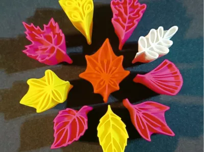 Juego de sellos de hojas x5