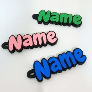 Llavero personalizado multicolor con nombre