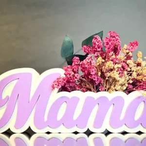 Adorno de mamá, Día de la Madre, jarrón para mamá, flores