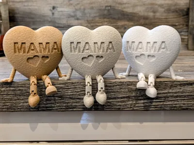 Pierna articulada con forma de corazón - Mamá