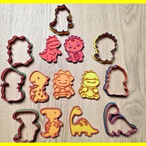 Lindo sello de plastilina de dinosaurio, molde para cortador de galletas