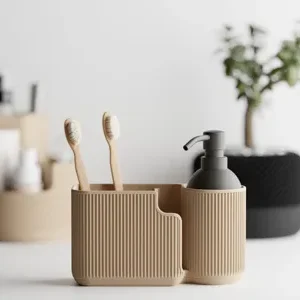 Duova – El Elegante Organizador Ovalado para Baño y Escritorio