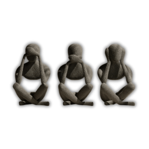 Escultura trío del mal (12 cm)