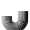 Jarrón minimalista forma U (18x13 cm) - Image 2