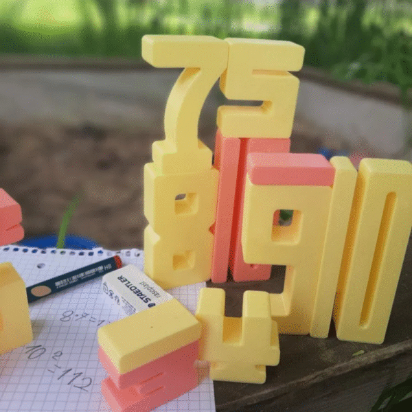 Mathblocks números combinales coloridos