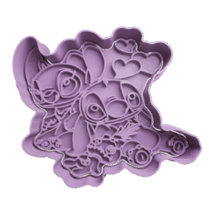 Cortador de Galletitas Stitch y Angel