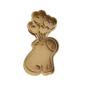 Cortador de Galletitas Carpincho con Globos de Corazon