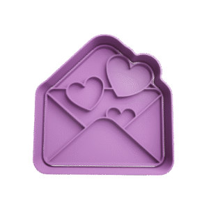 Cortador de Galletitas Carta con Corazones
