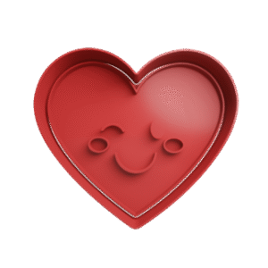 Cortador de Galletitas Corazon Con Cara Guiñando el Ojo