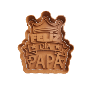 Cortador de Galletitas Feliz Día Papá con Corona