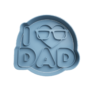 Cortador de Galletitas I love dad con Anteojos