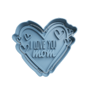 Cortador de Galletitas Corazon -I love You Mom