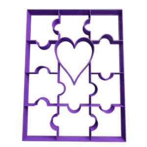 Cortador de Galletitas Corazón Rompecabezas TORTA 3