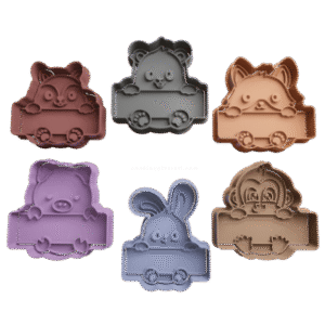 Cortador de Galletitas Set Animales con Cartel